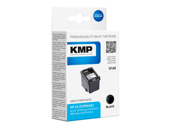KMP H160 - 4 ml - Schwarz - kompatibel - Tintenpatrone (Alternative zu HP 62, HP C2P04AE)