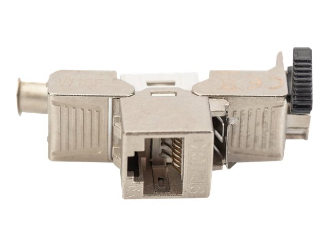 DIGITUS CAT 6A Keystone Modul, geschirmt mit intelligentem Kabelmanager, Set (24 Stück)