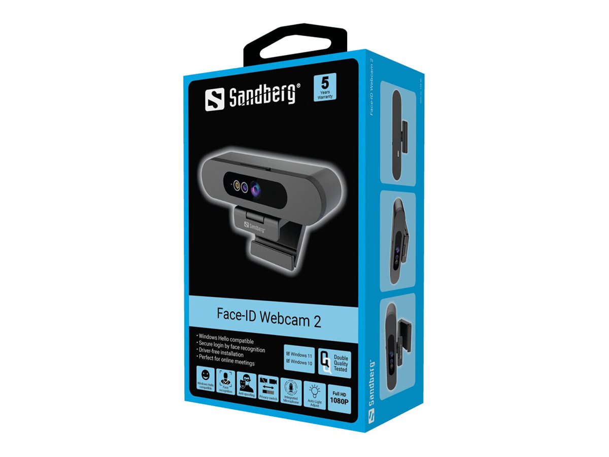 SANDBERG Face Scan - Webcam - Farbe - 2 MP - 1920 x 1080
