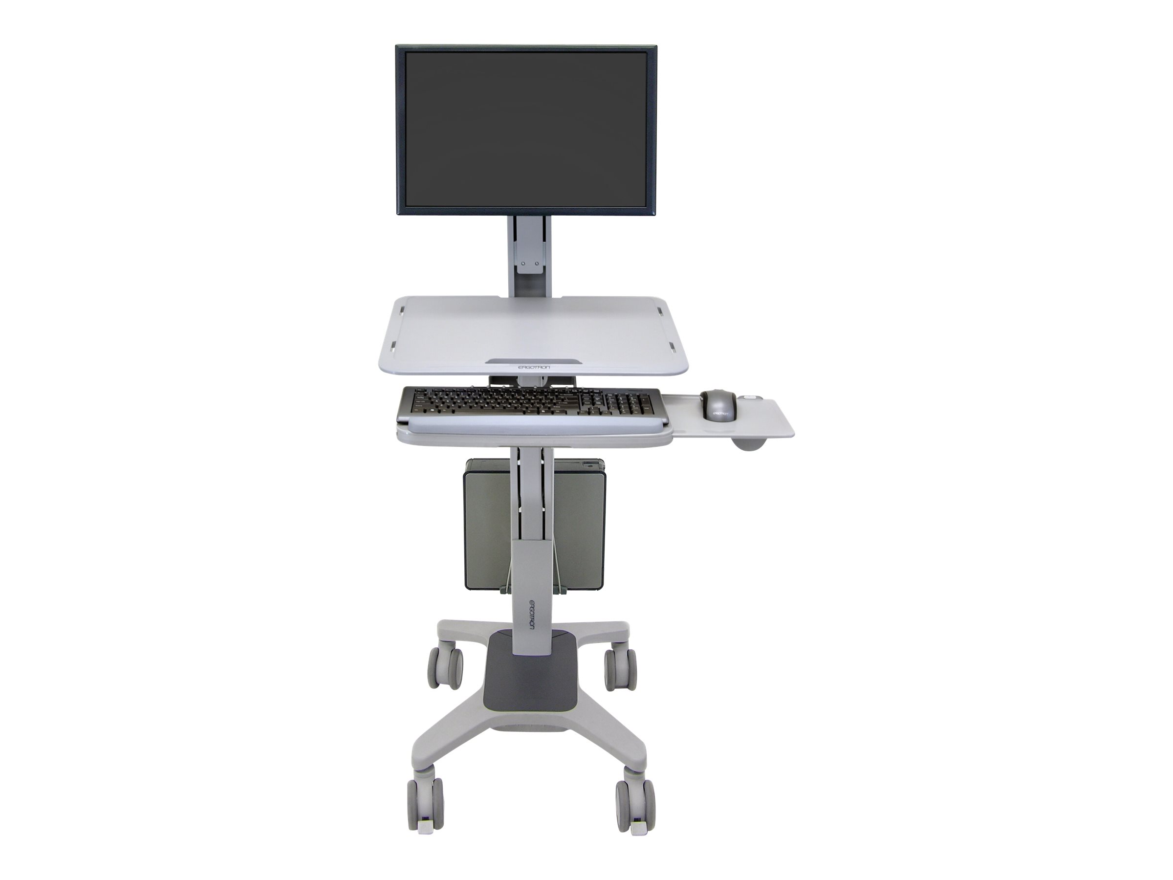 Ergotron WorkFit-C Single LD Sit-Stand Workstation - Wagen - für LCD-Display  PC-Ausrüstung - Grau - Bildschirmgröße bis zu 76,2 cm (bis zu 30 Zoll)