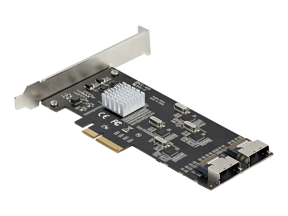 StarTech.com SATA PCIe Controller 8 Port - 6 Gbits PCI Express SATA Adapter - SATA PCIe Schnittstellenkarte - PCI-e x4 Gen 2 zu SATA III - SATA HDDSSD (8P6G-PCIE-SATA-CARD)
