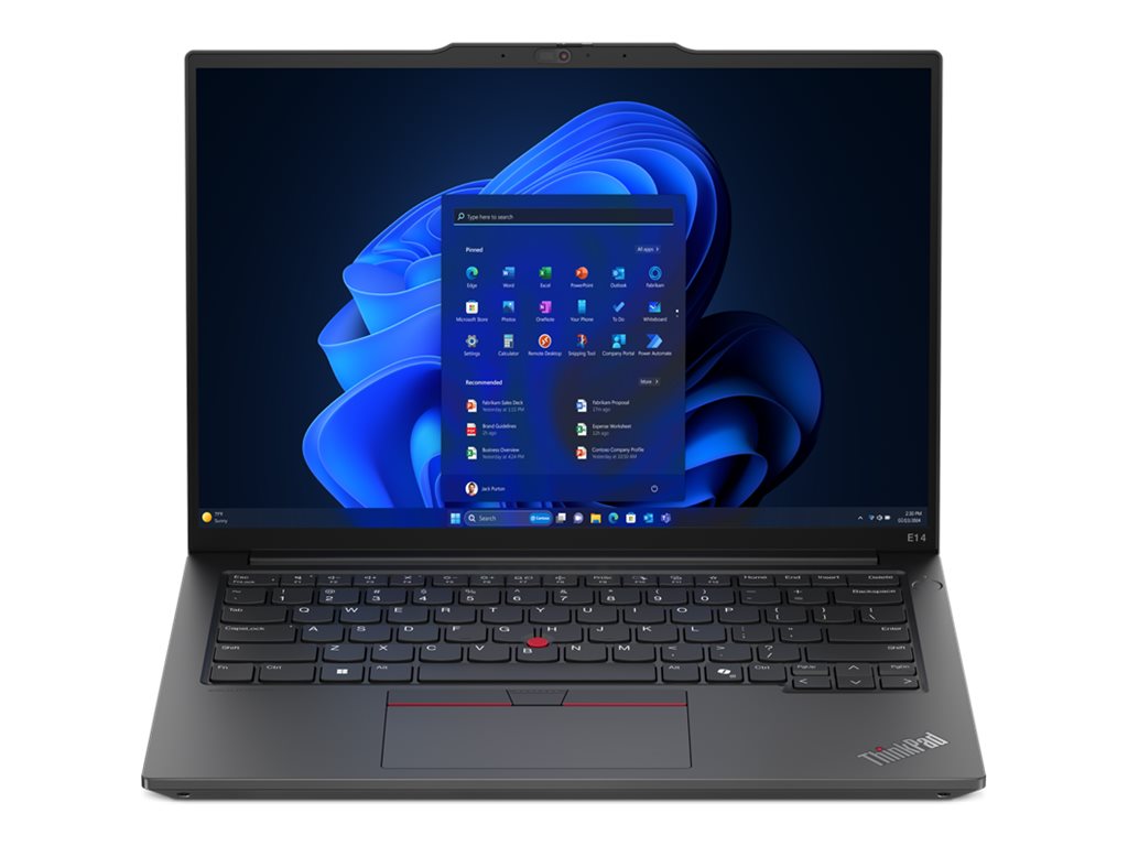Lenovo ThinkPad E14 Gen 6 21M8 - 180°-Scharnierdesign - Intel Core Ultra 5 135U  1.6 GHz - Win 11 Pro - Intel Graphics - 16 GB RAM - 256 GB SSD TCG Opal Encryption - 35.6 cm (14")