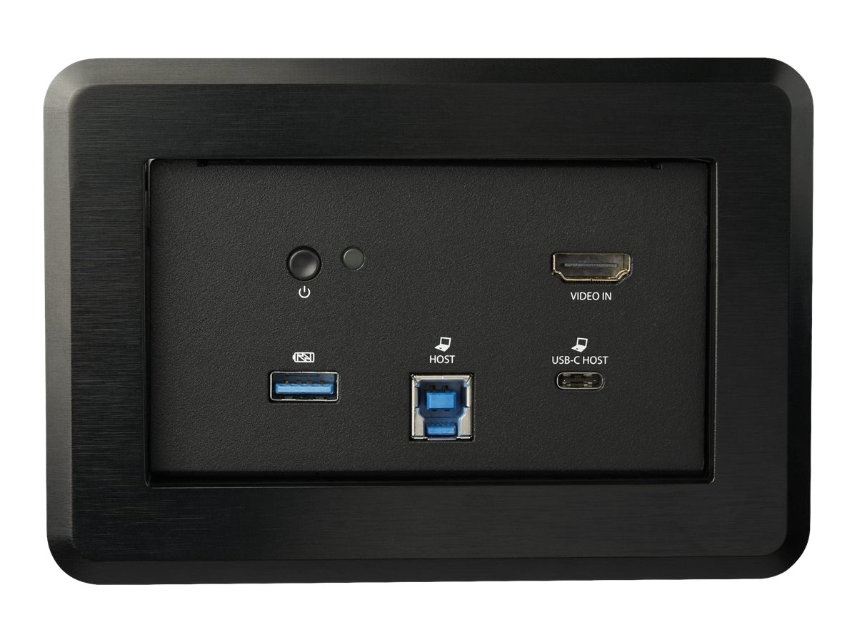StarTech.com Dockingstation für Konferenzräume - Universelles Laptop Dock - 4K HDMI, 60W PD, USB Hub, GbE, Audio In-Table Connectivity Box für HuddleBoardroom Collaboration Space (KITBZDOCK)