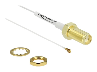 Delock Antennenkabel - SMA Bulkhead zu MHF4 (S)