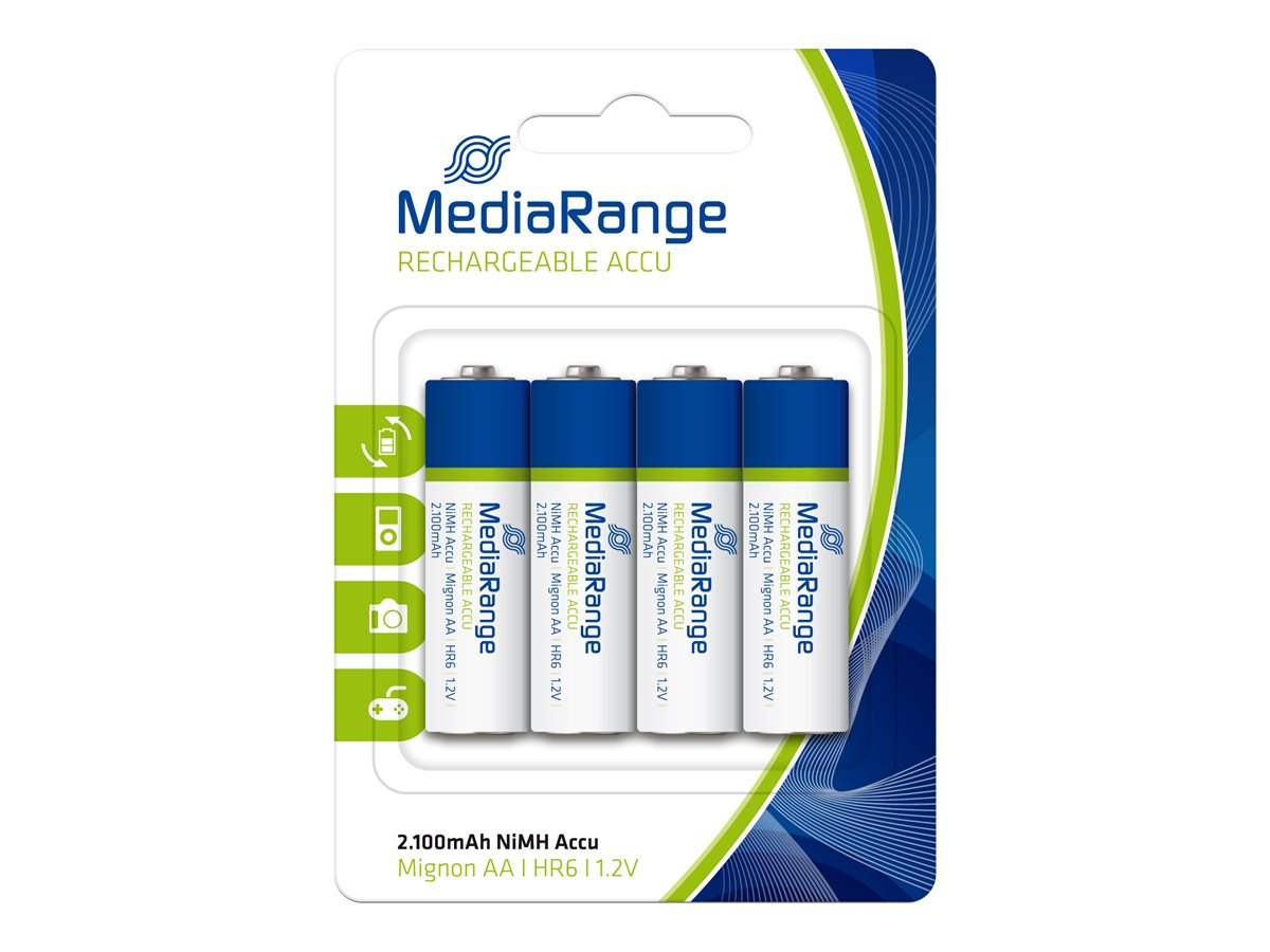MEDIARANGE Batterie 4 x AA-Typ - NiMH - (wiederaufladbar)