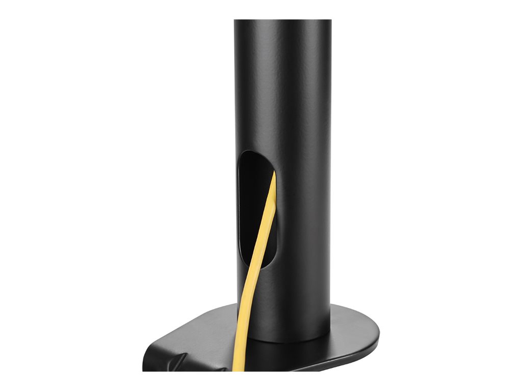 LogiLink Befestigungskit (Klammer, Kabeldurchführungsklemme, Stange, 2 Gelenkarme) - für 3 LCD-Anzeigen - Stahl - Schwarz - Bildschirmgröße 43.2-68.6 cm (17"-27")