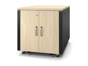 APC NetShelter - Schrank (vertikal) - schallisoliert - AC 100-230 V - Ahorn - 12U - 48.3 cm (19)