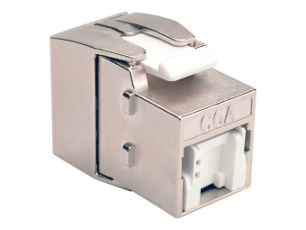 Tripp Eaton Tripp Lite Series Shielded Cat6a Keystone Jack with Dust Shutter 180-Degree  Toolless