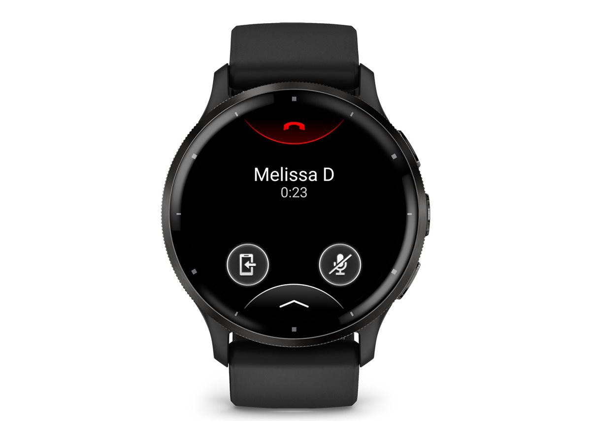 Garmin Venu 3 - 45 mm - schwarzes faserverstärktes Polymer - intelligente Uhr mit Band - Silikon - Handgelenkgröße 135-200 mm - Anzeige 3.54 cm (1.4")