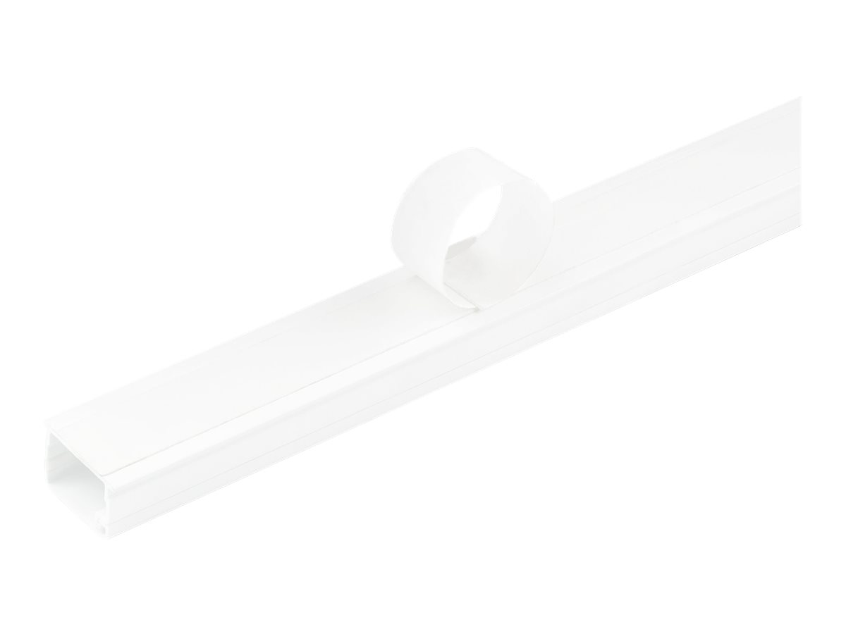 StarTech.com Solide Kabelführung mit Klebeband und Abdeckung, 19 x 13 mm und 1,8m Länge, PVC Netzwerk-Stromkabel Kanalsystem, UL geprüft (CBMOWD2013)