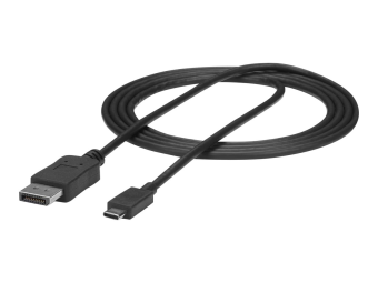 StarTech.com 6ft1.8m USB C to DisplayPort 1.2 Cable 4K 60Hz, USB-C to DisplayPort Adapter Cable HBR2, USB Type-C DP Alt Mode to DP Monitor Video Cable, Works with Thunderbolt 3, Black - USB-C Male to DP Male - DisplayPort-Kabel - 24 pin USB-C (M)