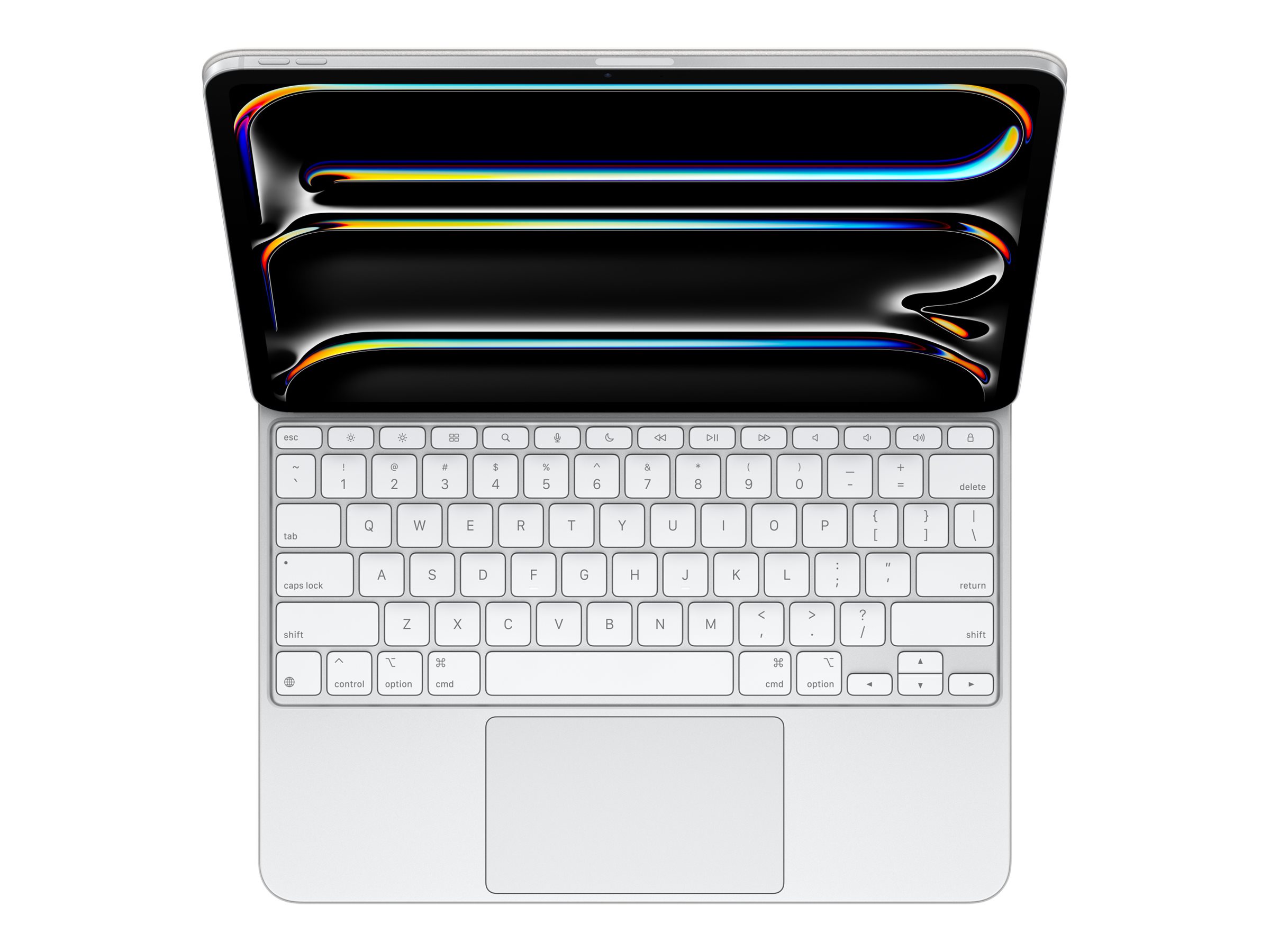 Apple Magic Keyboard - Tastatur und Foliohülle - mit Trackpad - hinterleuchtet - Apple Smart connector - QWERTY - Niederländisch - weiß - für 13-inch iPad Pro (M4)
