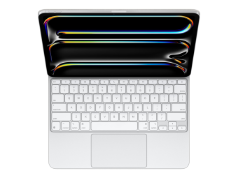Apple Magic Keyboard - Tastatur und Foliohülle - mit Trackpad - hinterleuchtet - Apple Smart connector - QWERTY - Niederländisch - weiß - für 13-inch iPad Pro (M4)