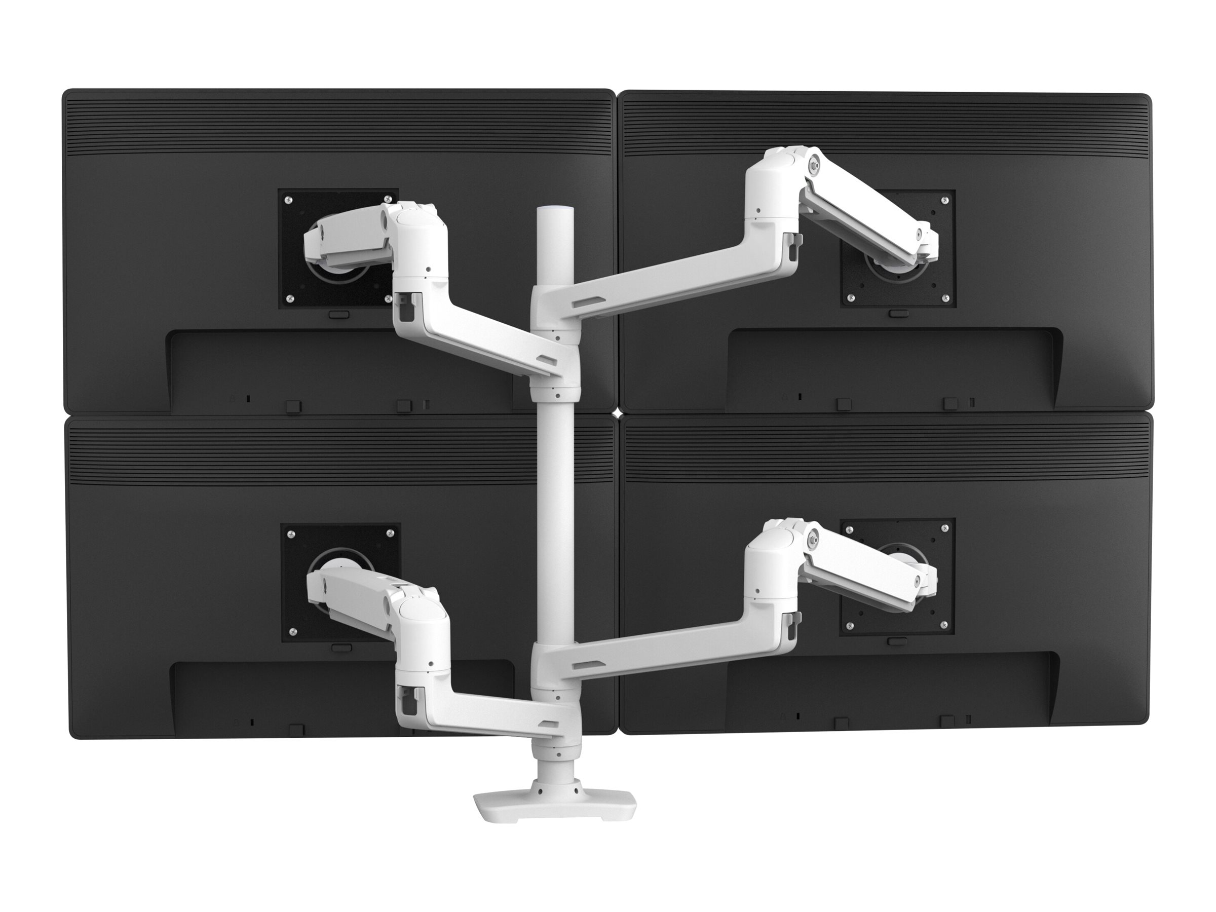 Ergotron LX - Befestigungskit (Doppelarm, hohe Säule) - für 2 LCD-Displays - Aluminium - weiß - Bildschirmgröße bis zu 101,6 cm (bis zu 40 Zoll)