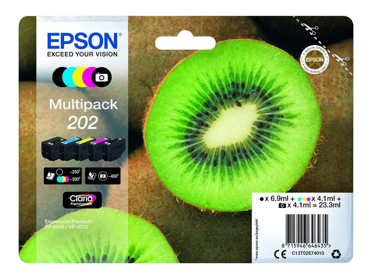 Epson Multipack 202 - 5er-Pack - Schwarz, Gelb