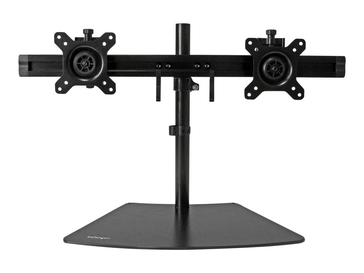 StarTech.com Dual-Monitorhalter - Monitor Halterung für zwei Displays - Aufstellung - einstellbarer Arm - für LCD-Display - Kunststoff, Stahl, Aluminium - Schwarz - Bildschirmgröße 61 cm (24")