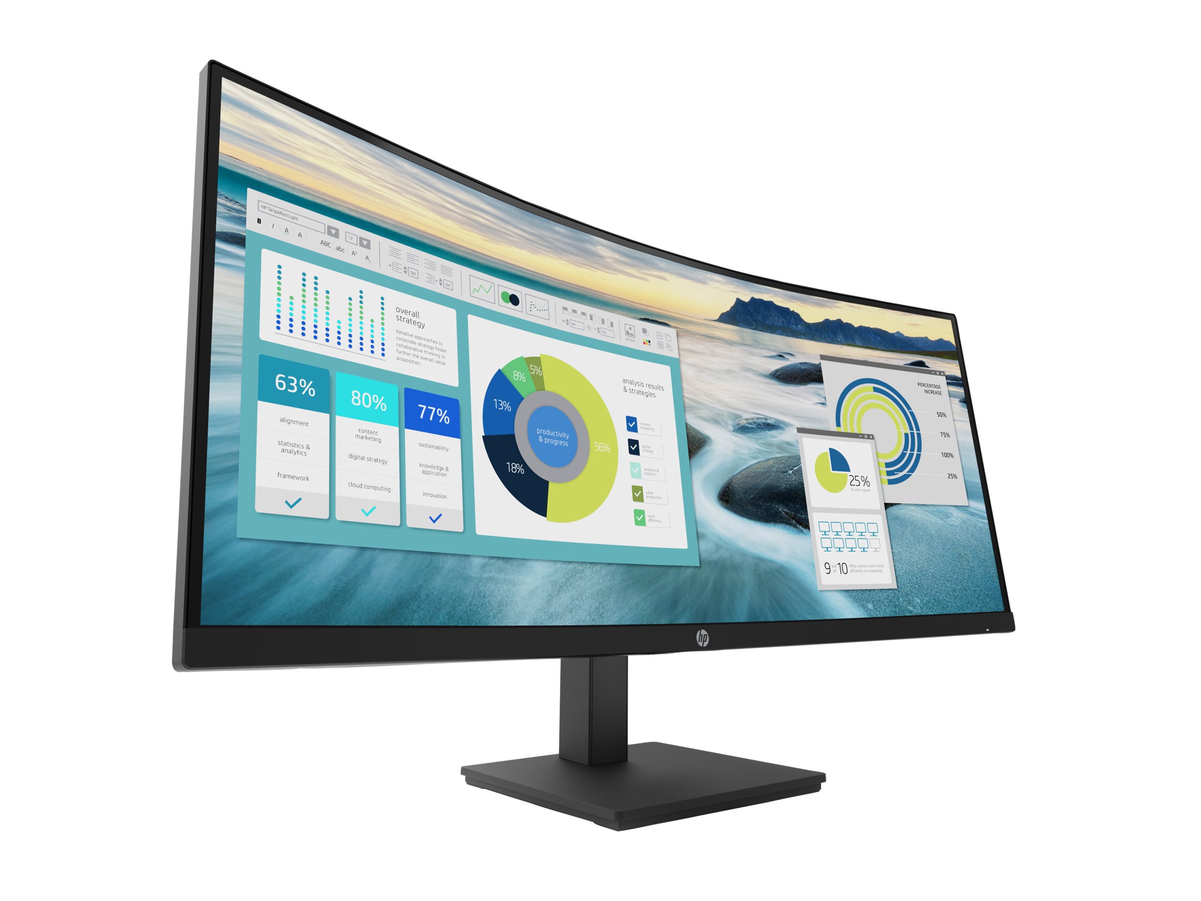 HP P34hc G4 - P-Series - LED-Monitor - gebogen - 86.36 cm (34")