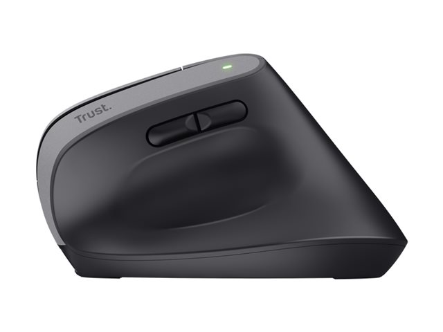 Trust Bayo+ - Vertikale Maus - ergonomisch - Für Rechtshänder - optisch - 6 Tasten - kabellos - 2.4 GHz - kabelloser Empfänger (USB)