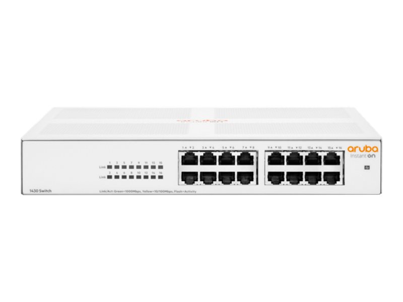 HPE Networking Instant On 1430 16G Class4 PoE 124W Switch - Switch - unmanaged - 16 x 101001000 (PoE Class 4)