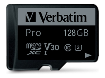 Verbatim PRO - Flash-Speicherkarte (microSDXC-an-SD-Adapter inbegriffen)