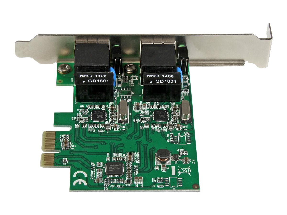 StarTech.com Dual Port Gigabit PCI Express Server Network Adapter Card - 1 Gbps PCIe NIC - Dual Port Server Adapter - 2 Port Ethernet Card (ST1000SPEXD4)