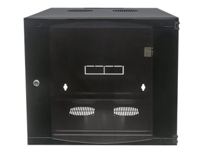 Intellinet Network Cabinet Wall Mount (Double Section Hinged Swing Out) 12U Usable Depth 235mmWidth 465mm Black Flatpack Max 30kg Swings out for access to back of cabinet when installed on wall 19 Parts for wall install (eg screwsrawl plugs)