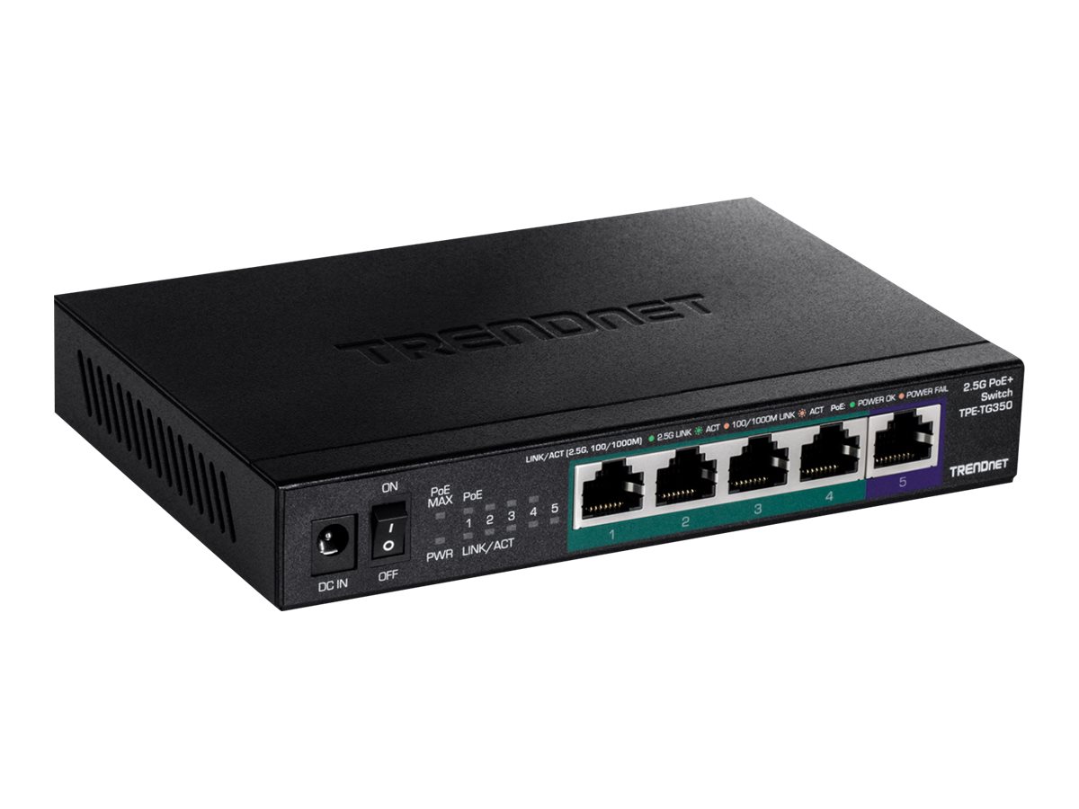 TRENDnet TPE TG350 - Switch - unmanaged - 4 x 1010010002.5G (PoE+)