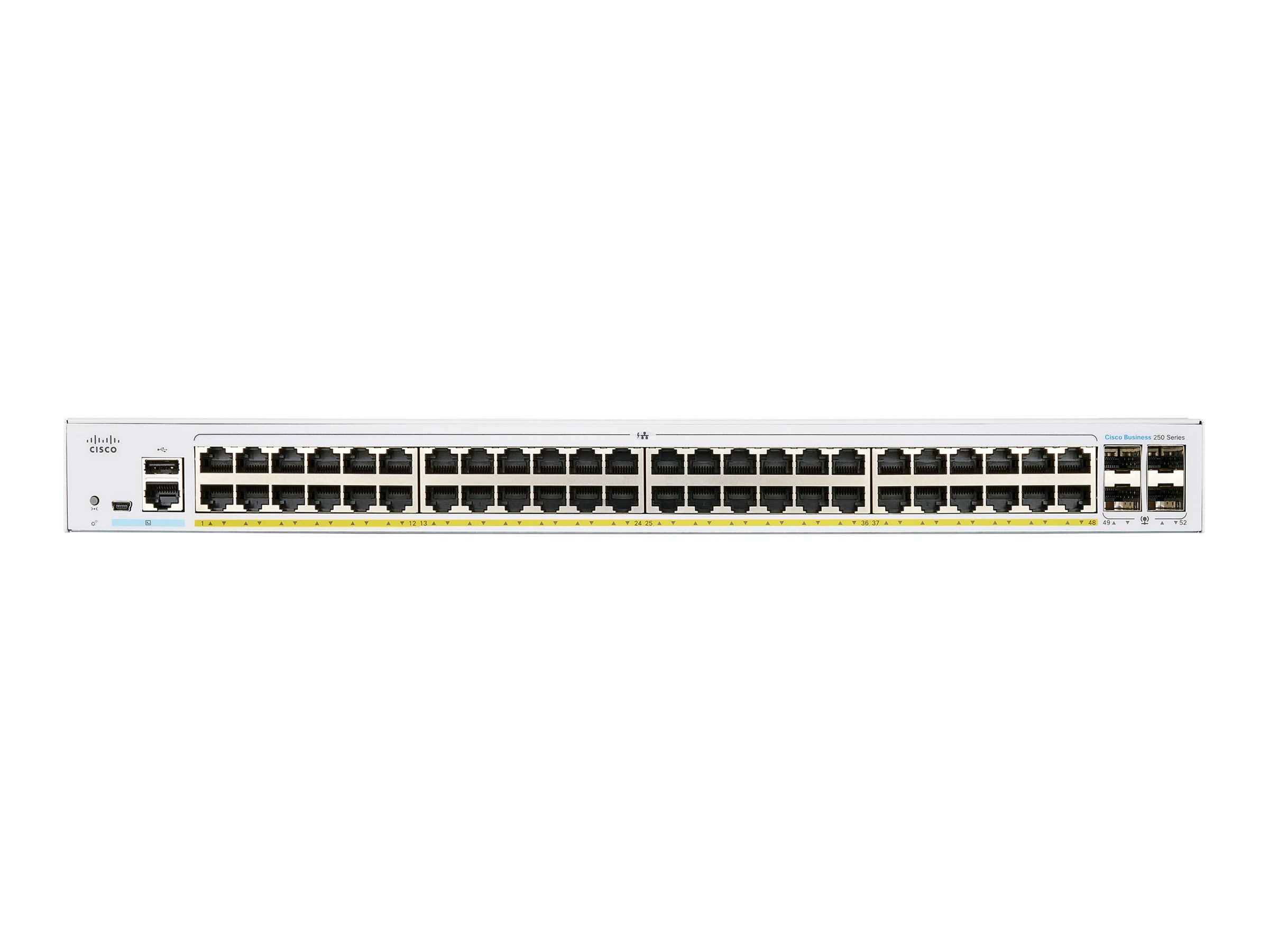 Cisco Business 250 Series CBS250-48P-4X - Switch - L3 - Smart - 48 x 101001000 (PoE+)