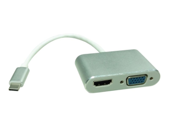 ROLINE Externer Videoadapter - USB-C 3.1 - HDMI VGA