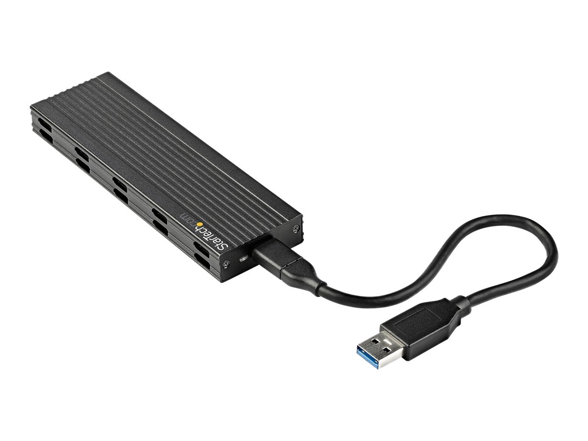 StarTech.com NVMe SSD Gehäuse - USB-C 10 Gbits auf M.2 NVMe oder M.2 SATA SSD - Externes M.2 PCIeSATA NGFF SSD Aluminiumgehäuse - USB Type-C & USB-A - Unterstützt 2230224222602280 ( SM2E1BMU31C)