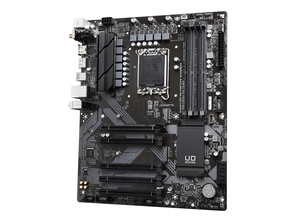 Gigabyte B760 DS3H AX DDR4 - 1.X - Motherboard - ATX - LGA1700-Sockel - B760 Chipsatz - USB-C 3.2 Gen 2x2 USB 3.2 Gen 2 USB 3.2 Gen 1 - Gigabit LAN Wi-Fi 6E - Onboard-Grafik (CPU erforderlich)