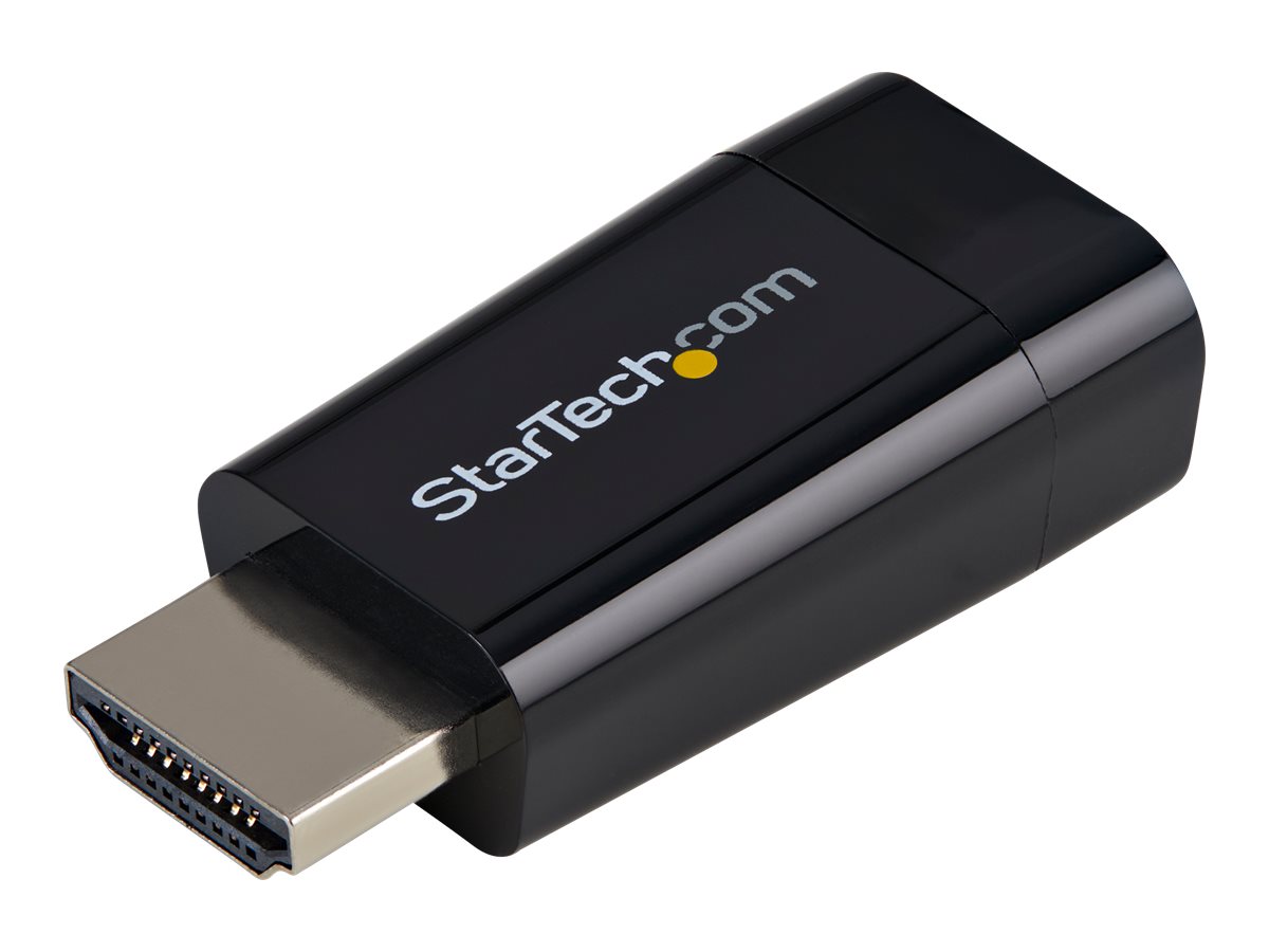 StarTech.com Kompakter HDMI auf VGA Adapter Konverter ideal für Chromebooks Ultrabooks & Laptops- HDMI zu VGA HD15 Wandler - 1920x1200 - Videoadapter - HDMI männlich zu HD-15 (VGA)