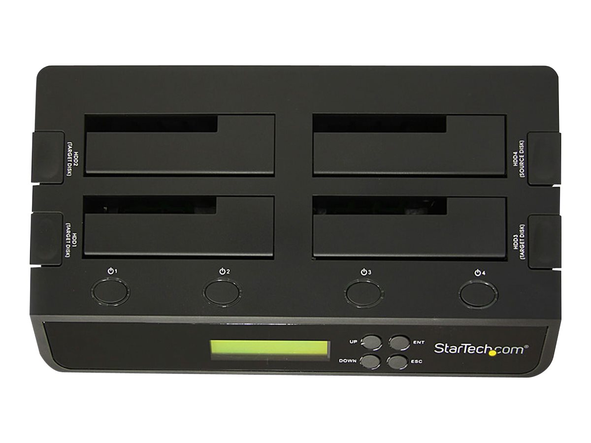 StarTech.com 4 Bay Festplatten Kopierstation USB 3.0  eSATA auf SATA - HDD 13 Duplikator - Standalone Festplattenkloner - Festplattenduplikator - 4 Schächte (SATA-300)