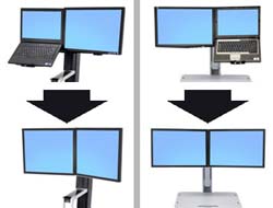 Ergotron WorkFit - Montagekomponente (Konverter-Kit) - Bildschirmgröße bis zu 55,9 cm (bis zu 22 Zoll)