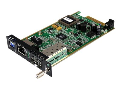 StarTech.com Gigabit Ethernet LWL  Glasfaser Medienkonverter Kartenmodul mit SFP - 1000 Mbit Multimode Gigabit Ethernet Medienkonverter - Medienkonverter - GigE - 1000Base-TX - RJ-45  SFP (mini-GBIC)
