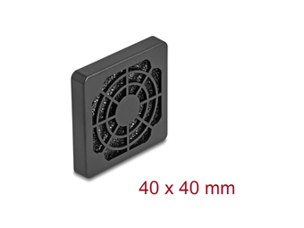 Delock Lüftergitter mit Staubfilter 40 x 40 mm schwarz