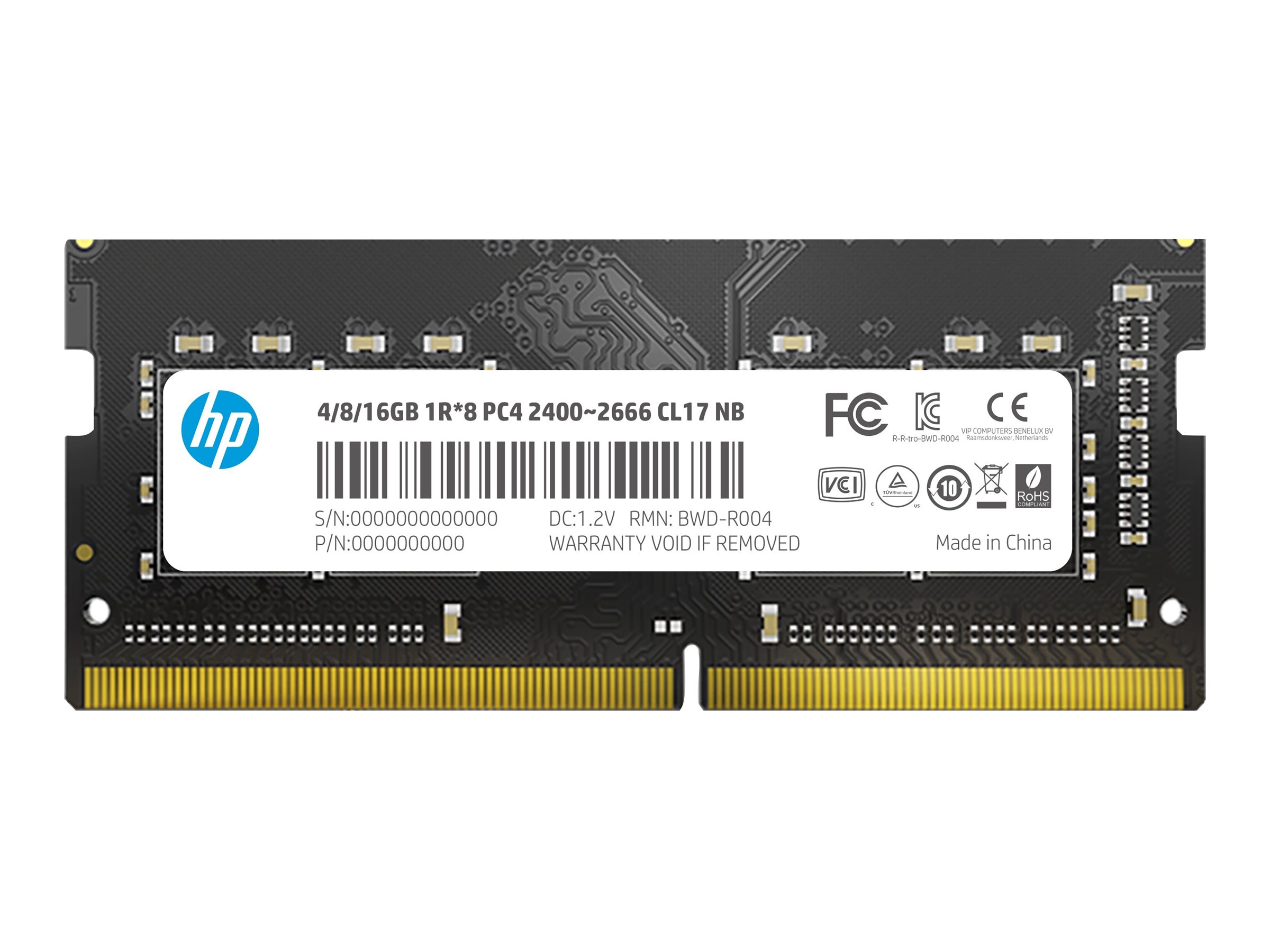 HP  DDR4 - Modul - 16 GB - SO DIMM 260-PIN - 2666 MHz  PC4-21300