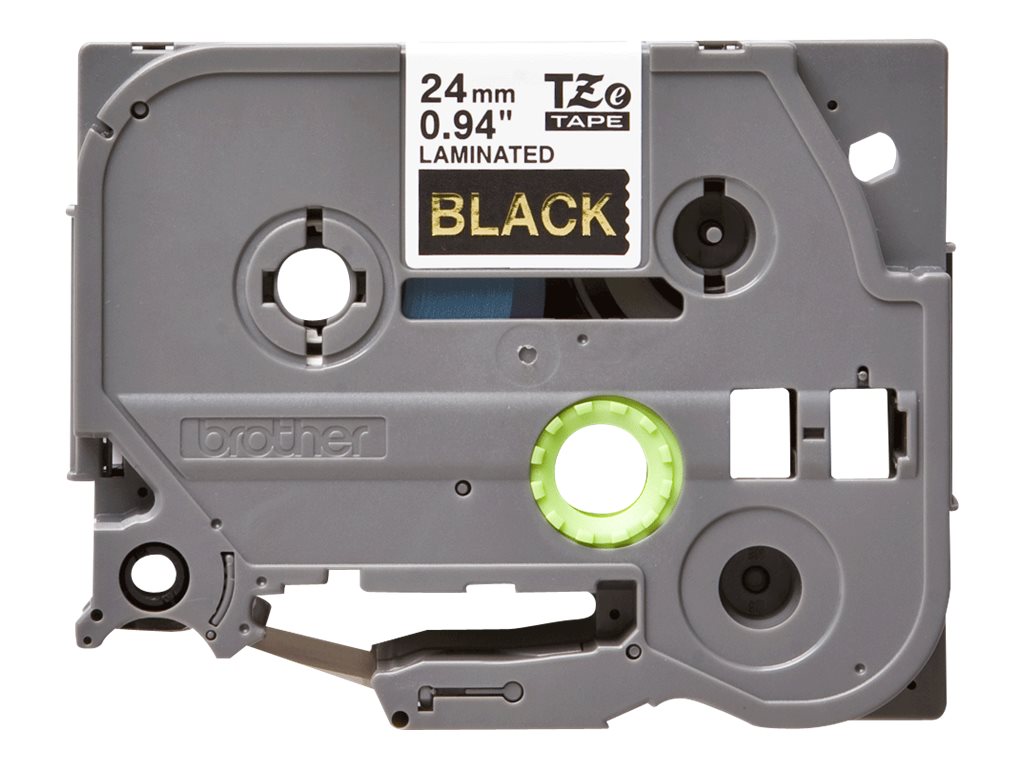 Brother TZe-R354 - Seidig - gold auf schwarz - Rolle (2,4 cm x 4 m)