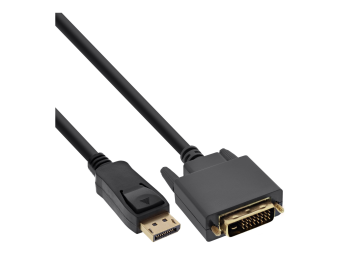 InLine DisplayPort zu DVI Konverter Kabel - schwarz - 1m