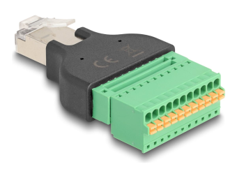 Delock Netzwerkadapter - RJ-50 (S) zu 11-polige Klemmleiste