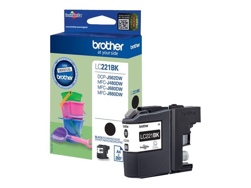Brother LC221BK - Schwarz - original - Tintenpatrone