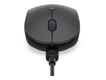 Lenovo Multi-Device - X9 Edition - Maus - rechts- und linkshändig - optisch - 4 Tasten - kabellos - 2.4 GHz, Bluetooth 5.0 - USB-C Wireless-Empfänger - Donnergrau (oben)