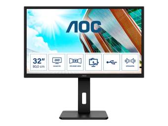 AOC Q32P2 - LED-Monitor - 80 cm (31.5) - 2560 x 1440 QHD @ 75 Hz