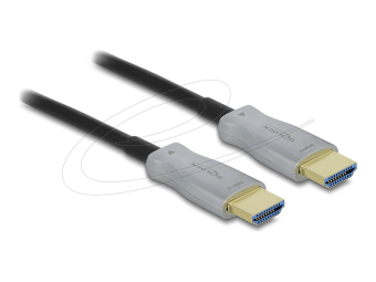 Delock High Speed - HDMI-Kabel - HDMI männlich zu HDMI männlich - 5 m - Hybrid KupferKohlefaser - Schwarz - Active Optical Cable (AOC)