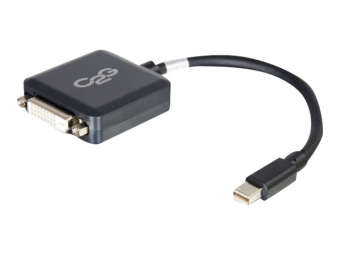 C2G 20cm Mini DisplayPort to DVI Adapter - Thunderbolt to Single Link DVI-D Converter MF - Black - DisplayPort-Kabel - Mini DisplayPort (M)