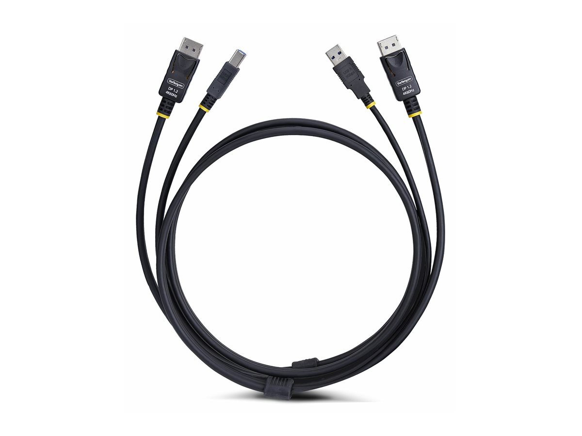StarTech.com 6ft (1.8m) DisplayPort and USB 5Gbps KVM Cable - Tastatur-  Video-  Maus- (KVM-)