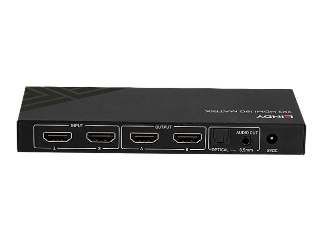 Lindy 2x2 HDMI 18G Matrix - VideoAudio-Schalter