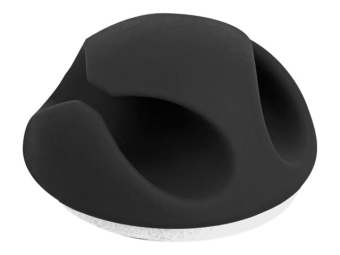 Delock Kabelhalter - Tisch montierbar, Oberfläche montierbar, geeignet für Wandmontage - Schwarz (Packung mit 10)