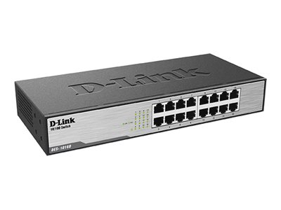 D-Link DES 1016D - Switch - 16 x 10100 - Desktop