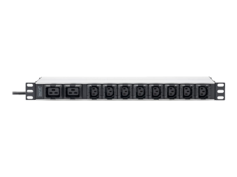 DIGITUS Steckdosenleiste mit Aluminiumprofil, 10-fach, 2 m Zuleitung, IEC C20 Stecker